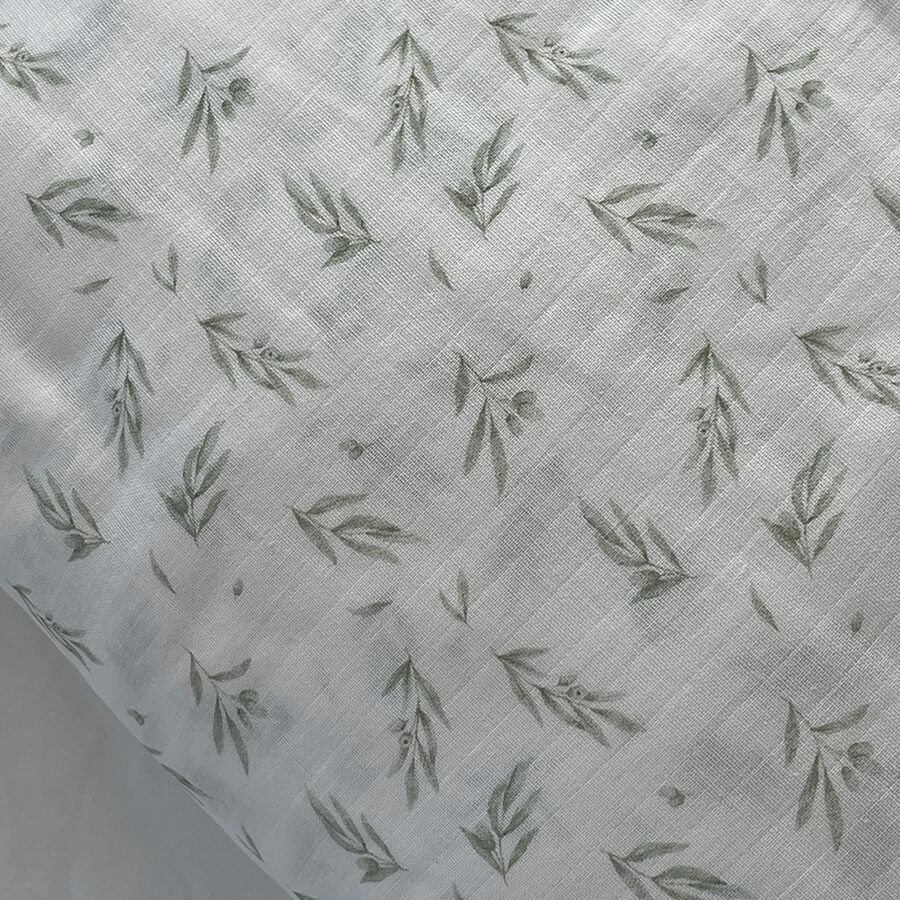 Olive Muslin Pillowcase (Set of Two)