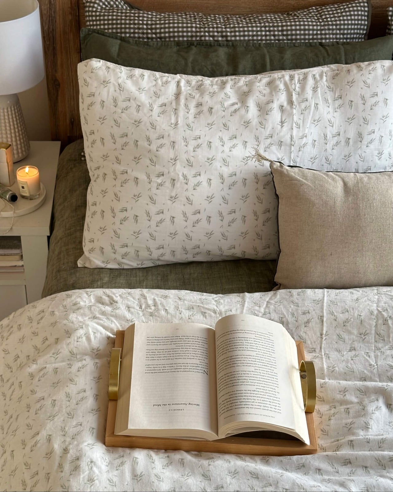 Olive Muslin Duvet Cover Set