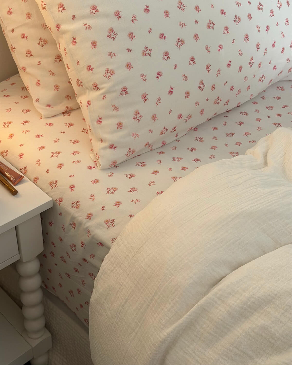 Peony Muslin Sheet Set